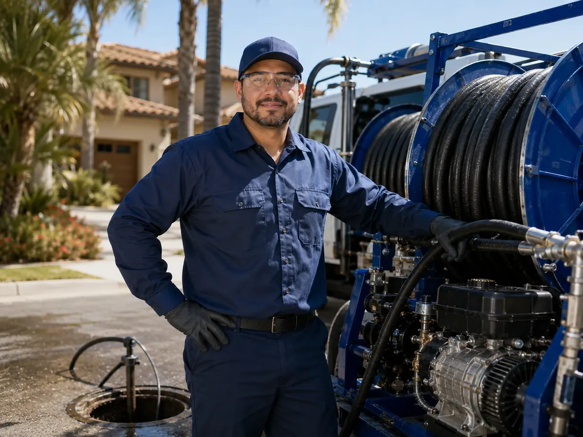 Hydro jet sewer cleaning in West Hills
