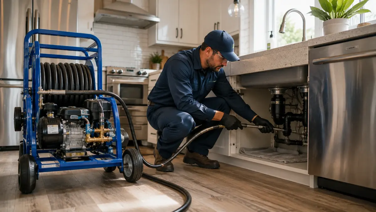 Kitchen Drain Hydro Jetting in West Hills